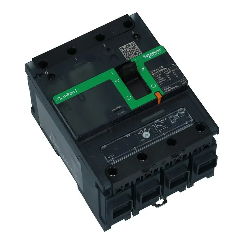 Installatieautomaat 3 polig + nul 160A TM-D 16kA Compact NSXm160E Everlink | Voorraad bijna op